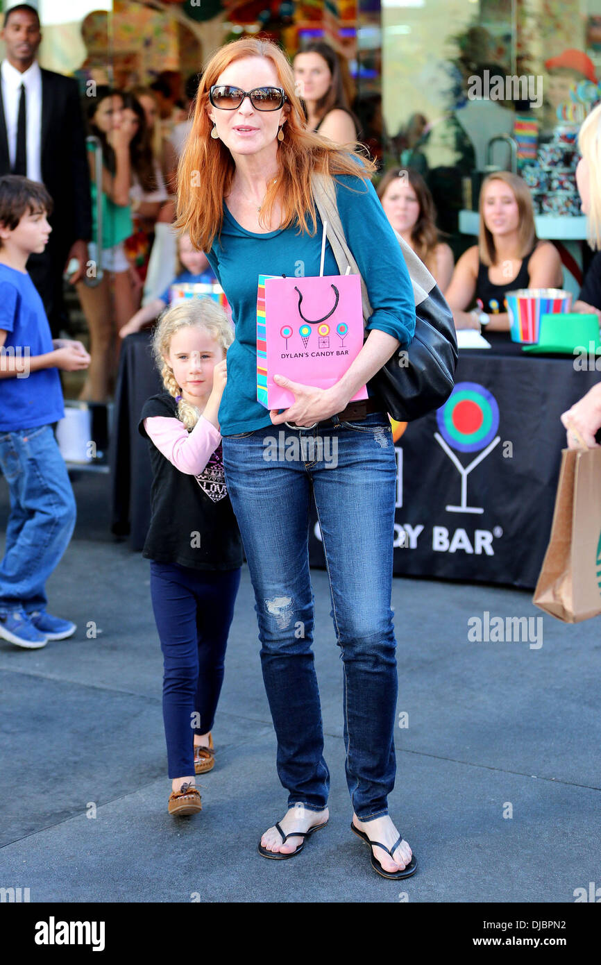 Marcia Cross and her daughter Eden Mahoney Celebrities out and about at The Grove Los Angeles, California - 08.09.12 Stock Photo