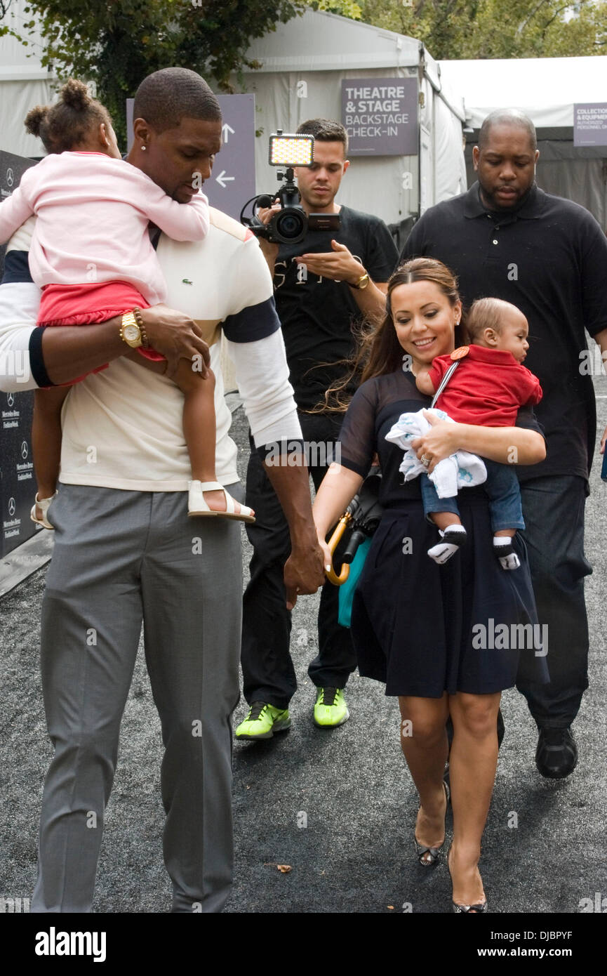 Chris Bosh, family Mercedes-Benz New York Fashion Week Spring/Summer 2013 -  Celebrity Outside Arrivals New York City, USA - 08.09.12 Stock Photo - Alamy, image size:865x1390