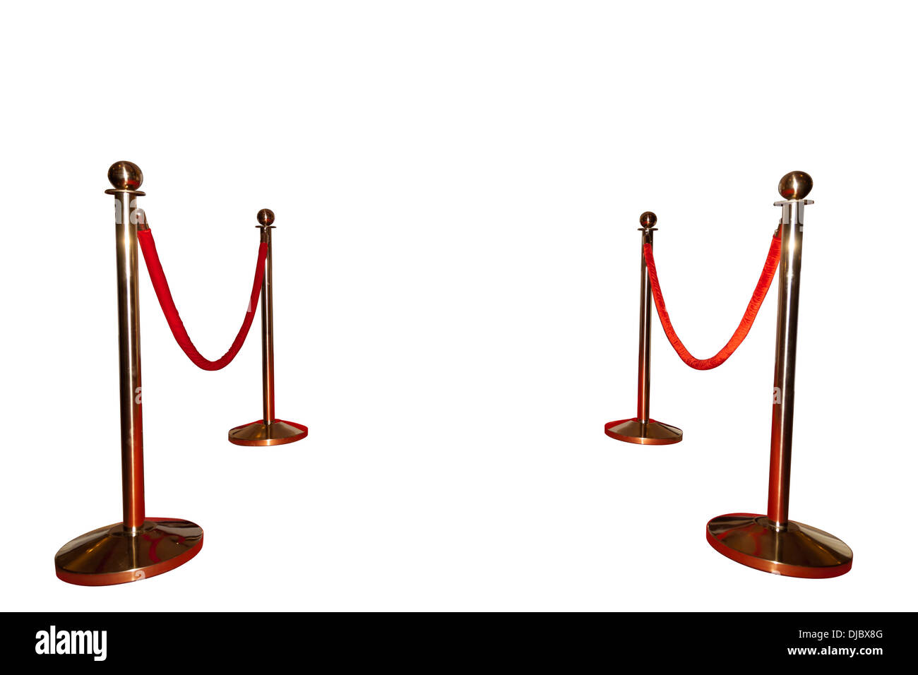 red event carpet isolated with clipping path on a white background Stock Photo