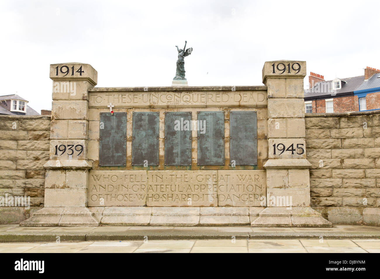 A war memorial for WW1 and WW2 at the Headland Hartlepool Stock Photo