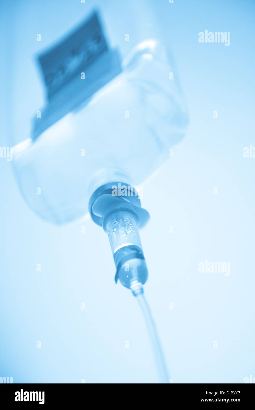 Close view of an IV Drip. Stock Photo
