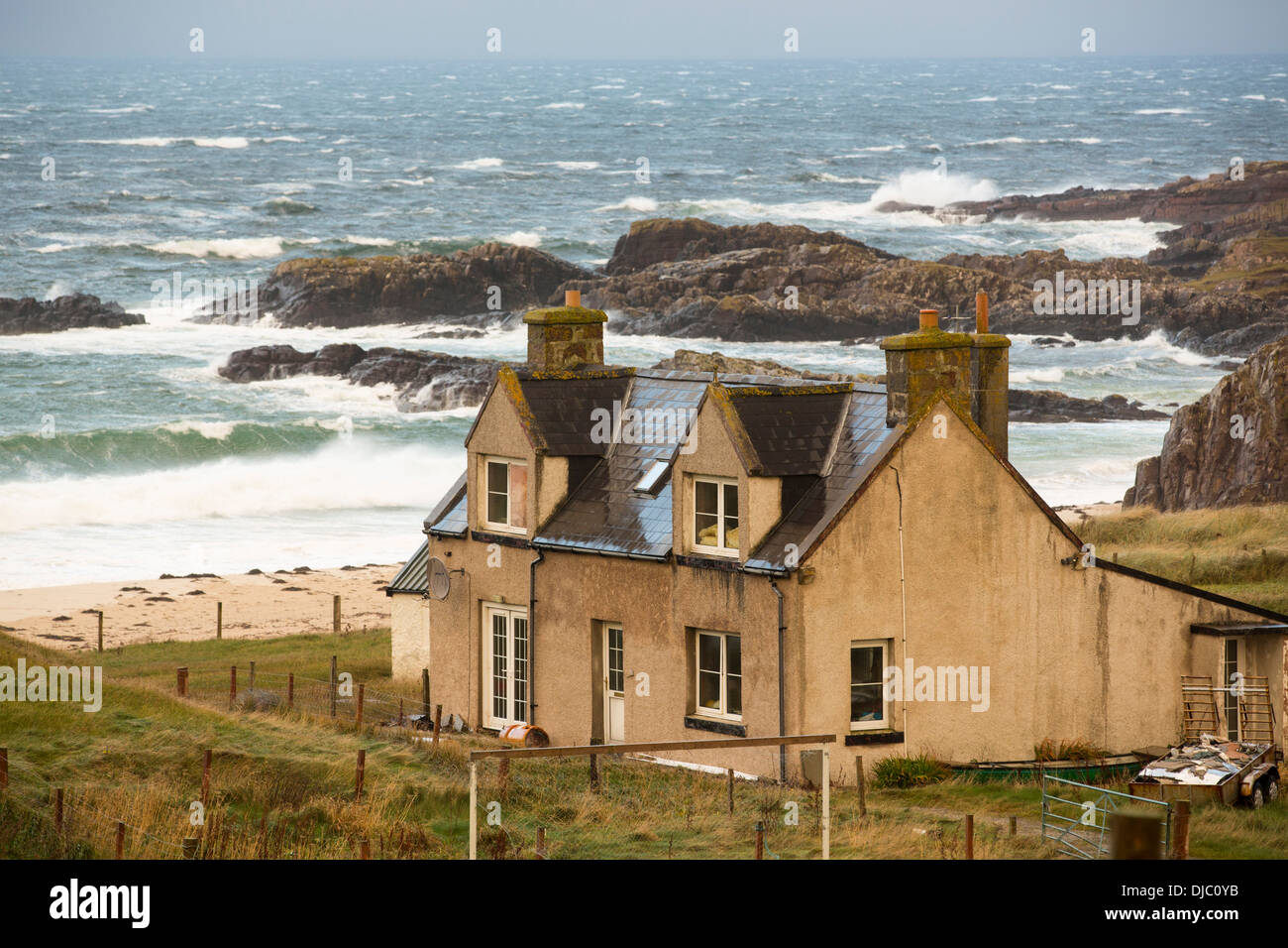 A coastal house near Clachtoll in Assynt, Scotland, UK Stock Photo Alamy