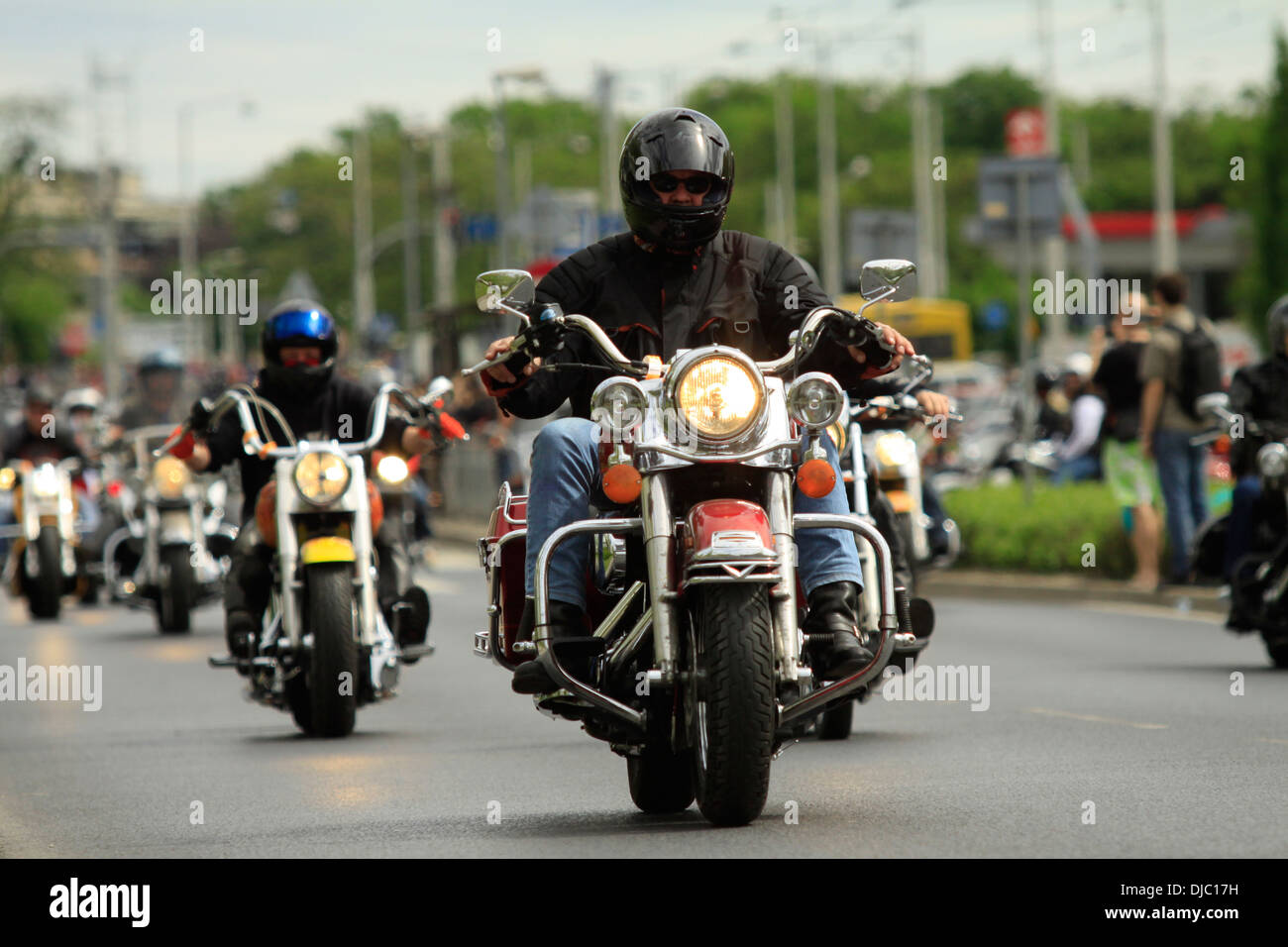 Harley Davidson parade in Wroclaw, Poland Stock Photo Alamy