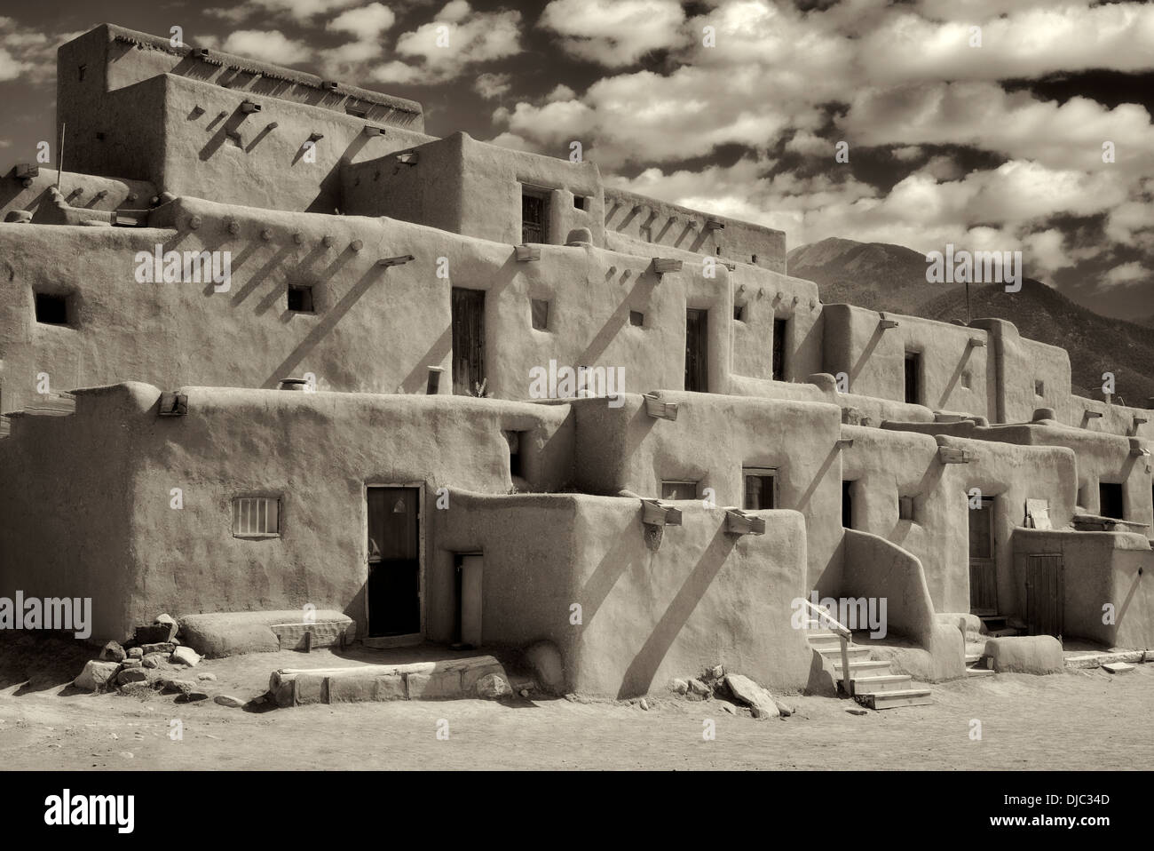Dwelling structures in Pueblo de Taos. Taos, New Mexico Stock Photo