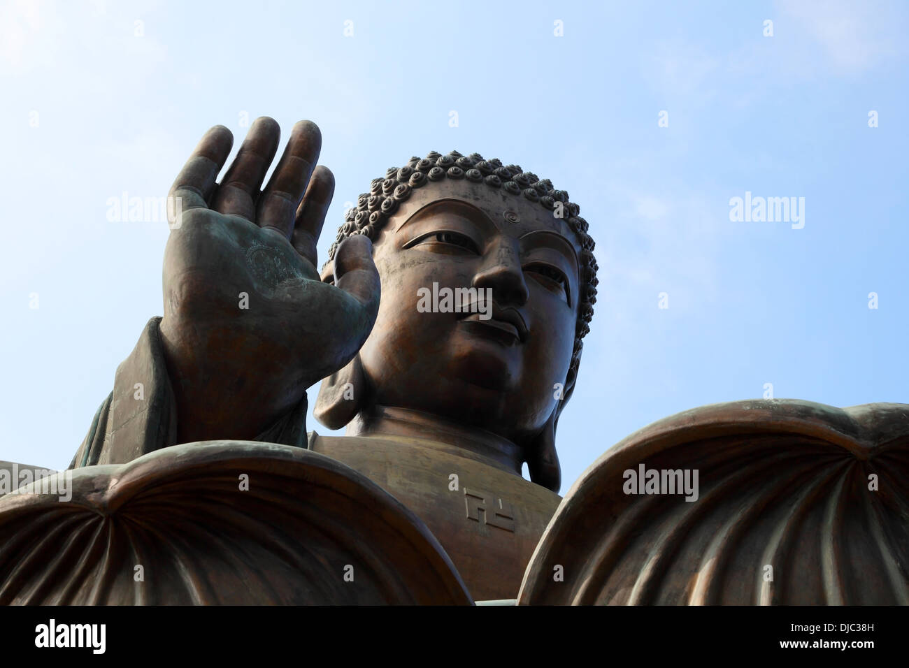 Large bronze statue of the Tian Tan Buddha in Hong Kong Stock Photo - Alamy