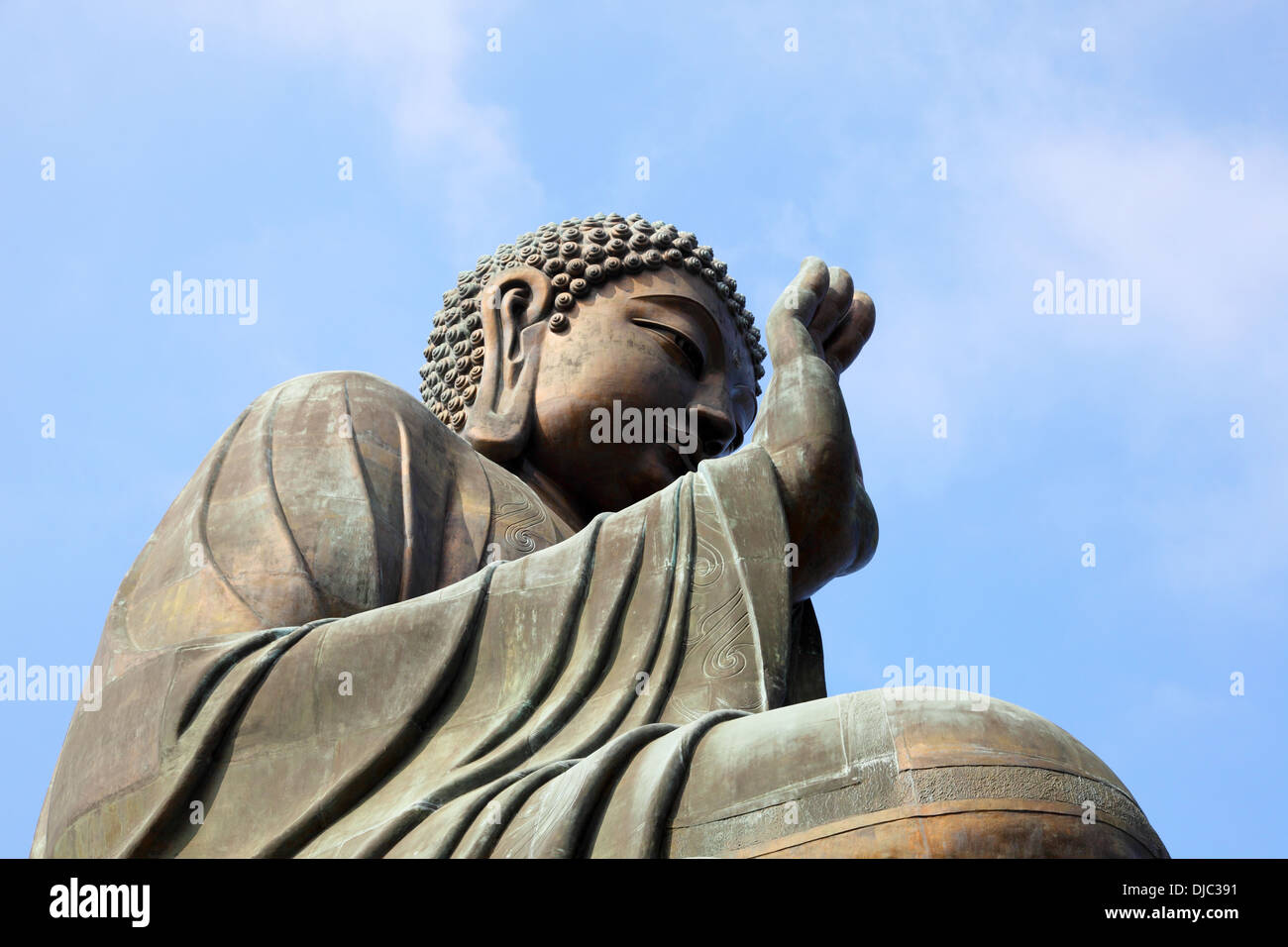 Large bronze statue of the Tian Tan Buddha in Hong Kong Stock Photo - Alamy