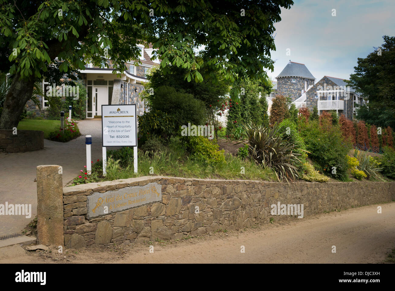 Aval du Creux Hotel on Sark island UK Stock Photo - Alamy