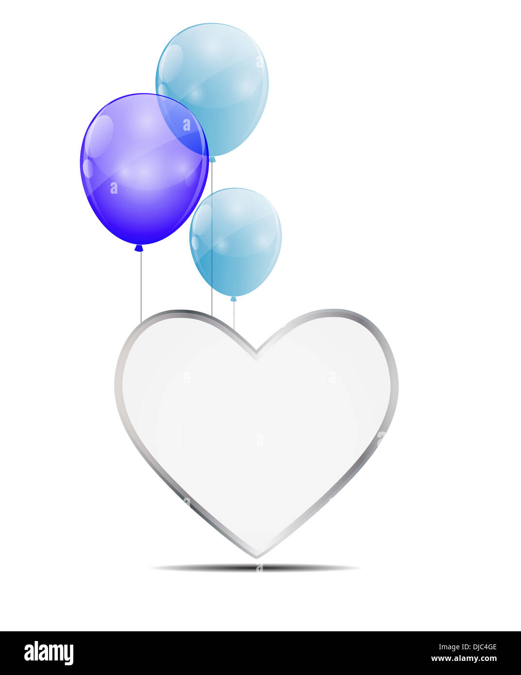 Balloon Heart Vector Illustration Background Stock Photo - Alamy