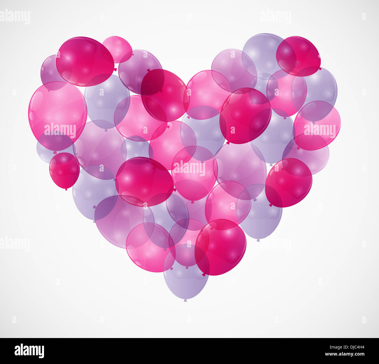 Balloon Heart Vector Illustration Background Stock Photo - Alamy