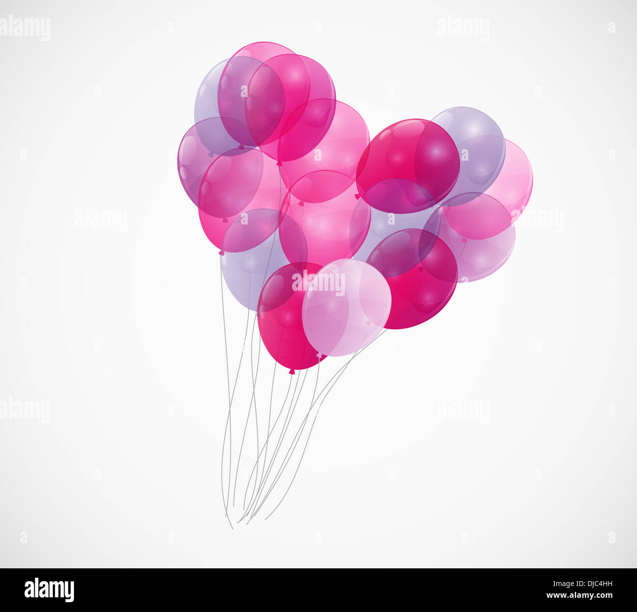 Balloon Heart Vector Illustration Background Stock Photo - Alamy