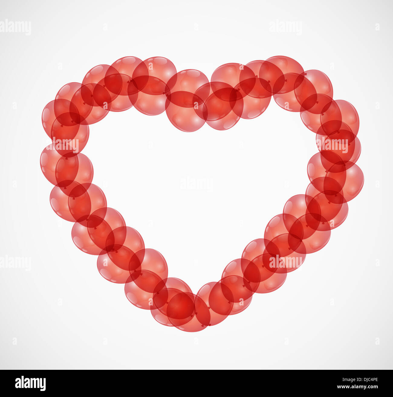 Balloon Heart Vector Illustration Background Stock Photo - Alamy