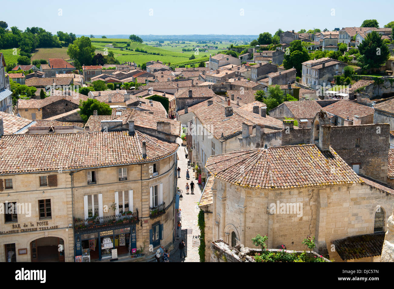 Saint-Émilion village in the Gironde department of the Aquitaine region in southwestern France. Stock Photo