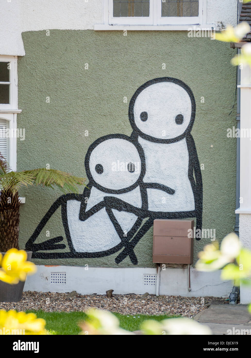 Street art by the artist Stik in Dulwich, London Stock Photo - Alamy Street art by the artist Stik in Dulwich, London Stock Photo - Alamy