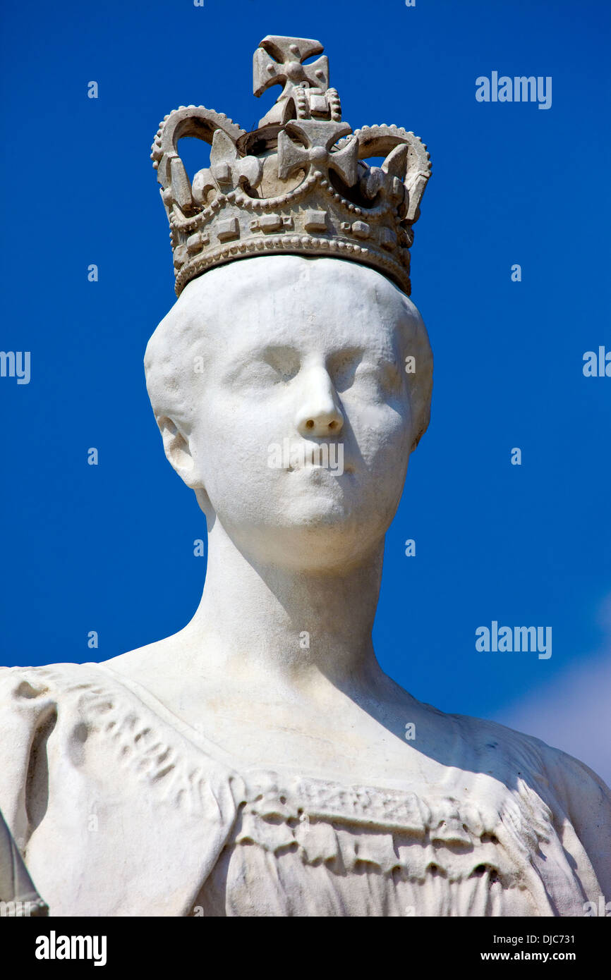 Statue of Queen Victoria situated outside Kensington Palace in London