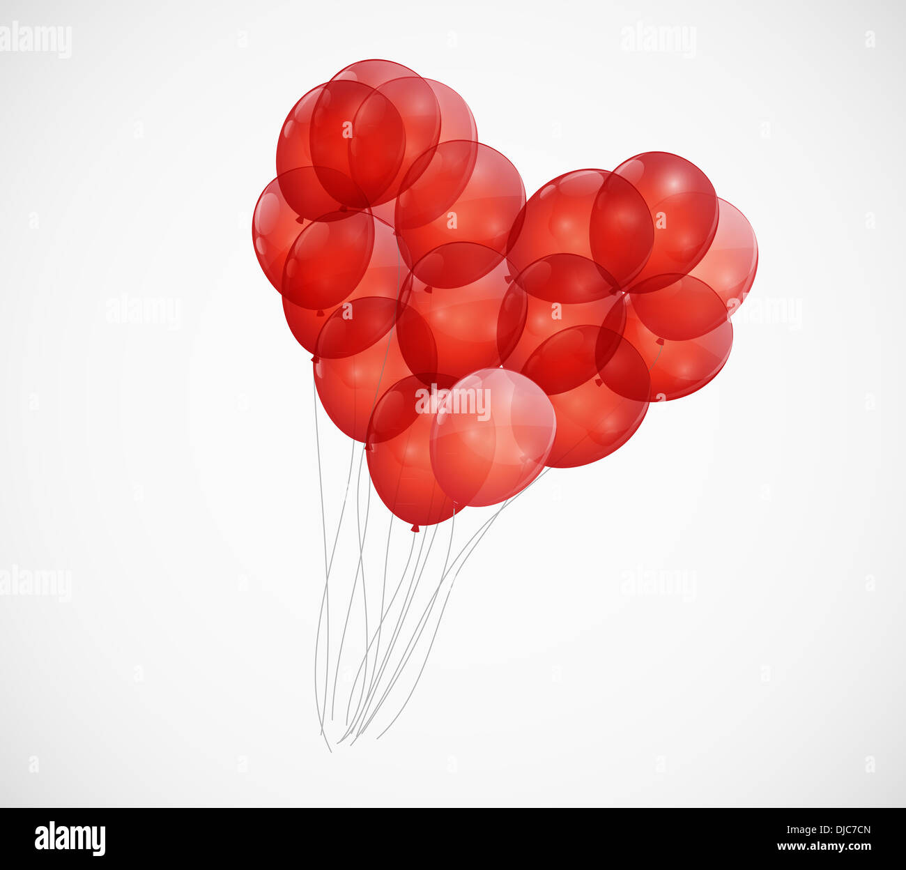 Balloon Heart Vector Illustration Background Stock Photo - Alamy