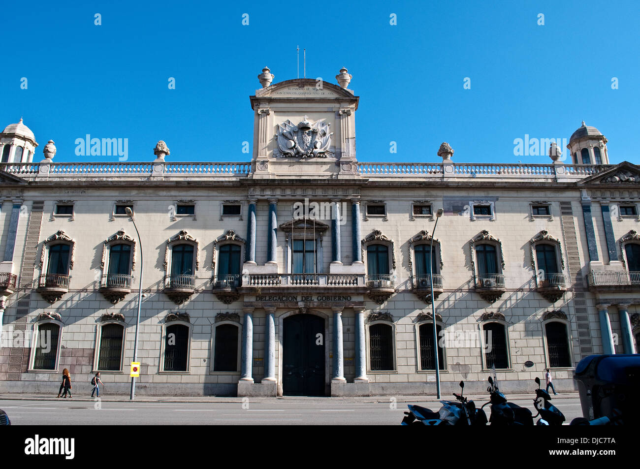 Delegacion del Gobierno Building on Avd Marques De L'argentera, Barcelona, Spain Stock Photo