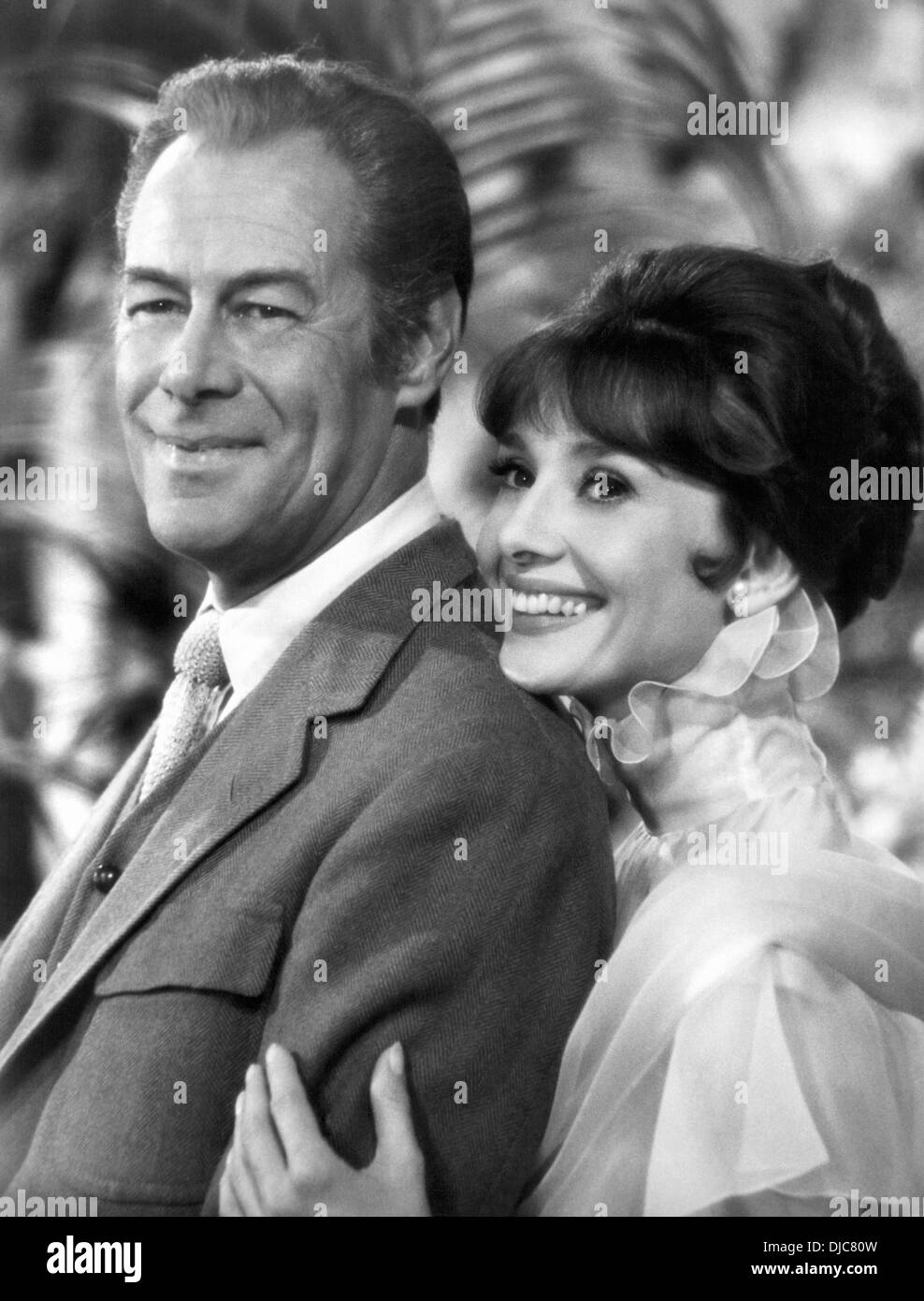 Rex Harrison And Audrey Hepburn On Set Of The Film My Fair Lady Stock Photo Alamy