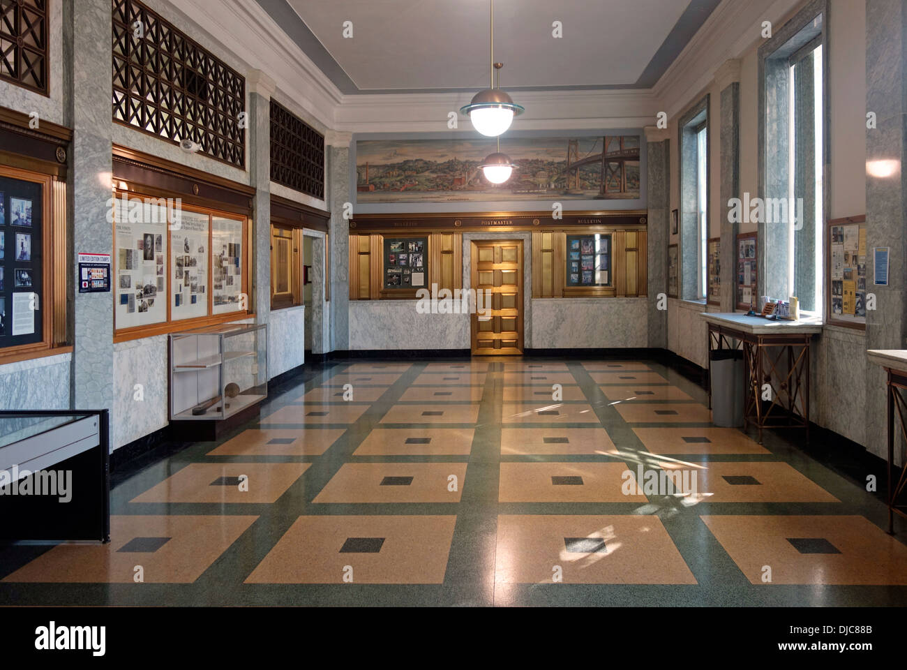 Inside interior counter us post office hires stock photography and