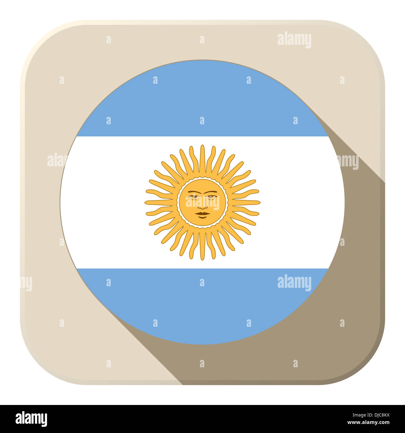 Vector - Argentina Flag Button Icon Modern Stock Photo - Alamy