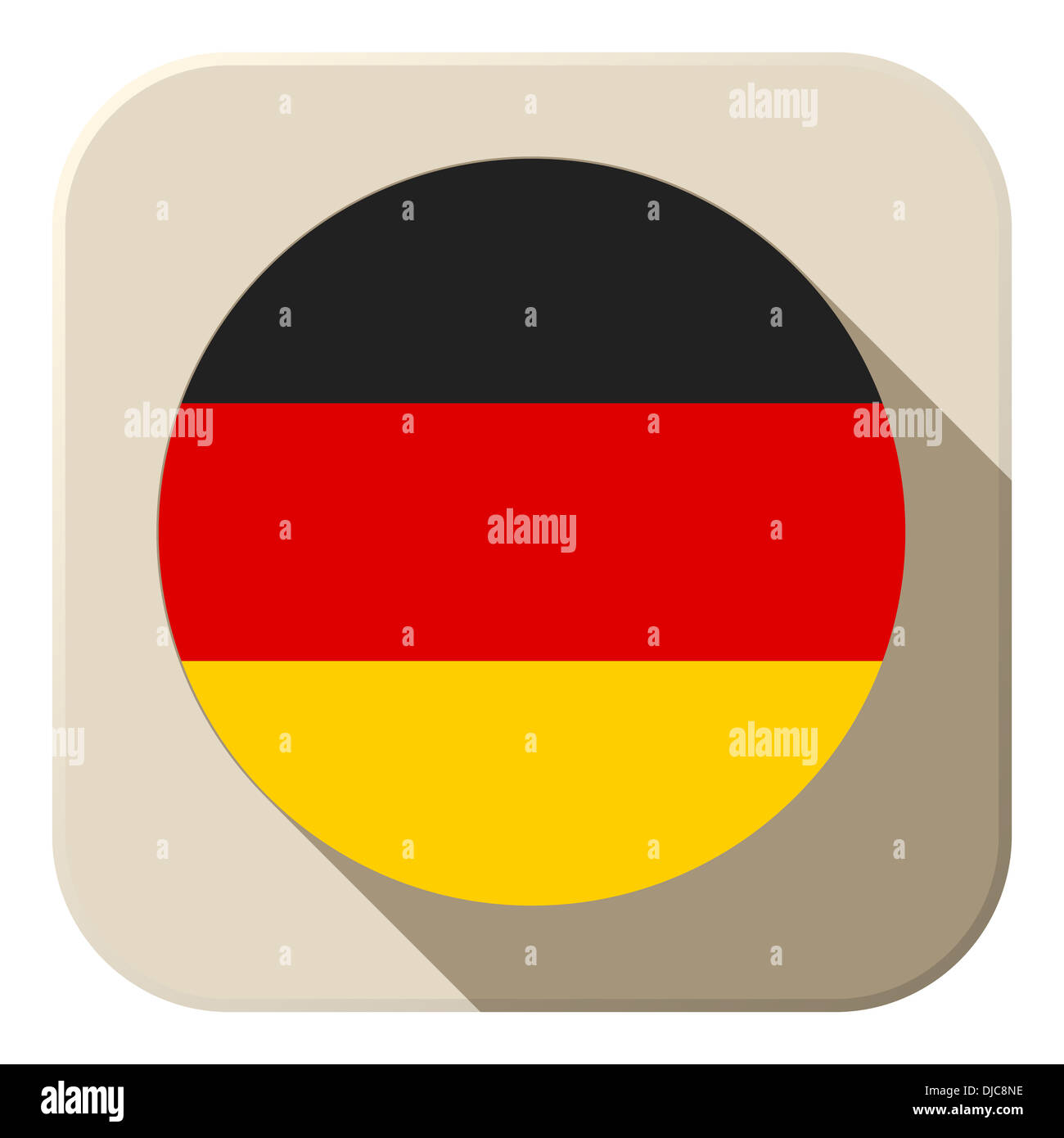 Vector - Germany Flag Button Icon Modern Stock Photo - Alamy