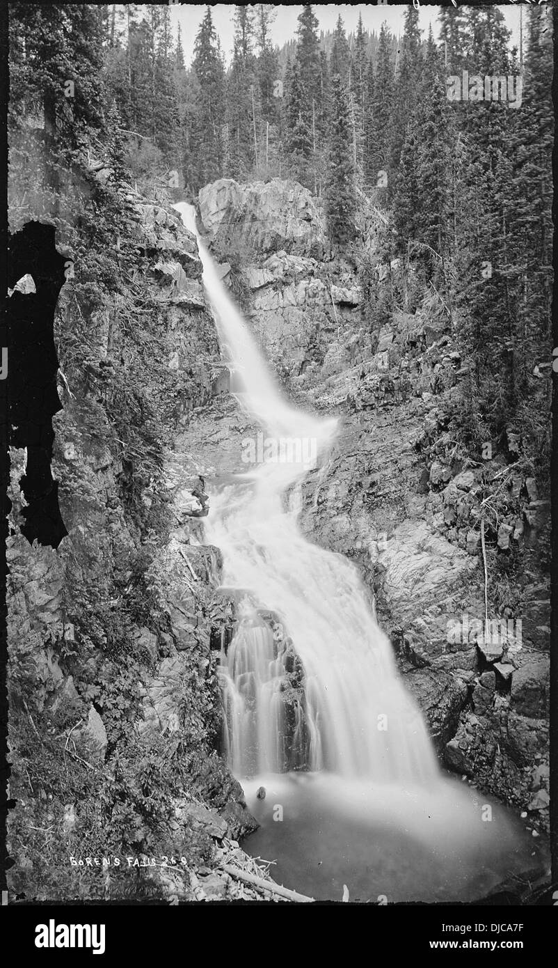 Boren's Falls, in the La Plata Mountains, near the source of the La Plata River. La Plata County, Colorado.517145 Stock Photo