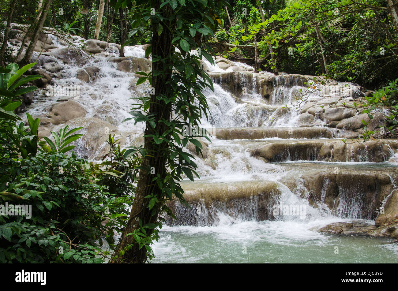 Dunn's River Falls; Ocho Rios, Jamaica Stock Photo