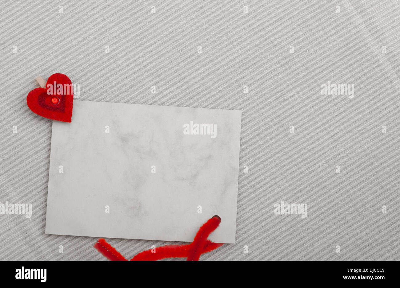 Blank vintage paper card copy-space space for text message and red ...
