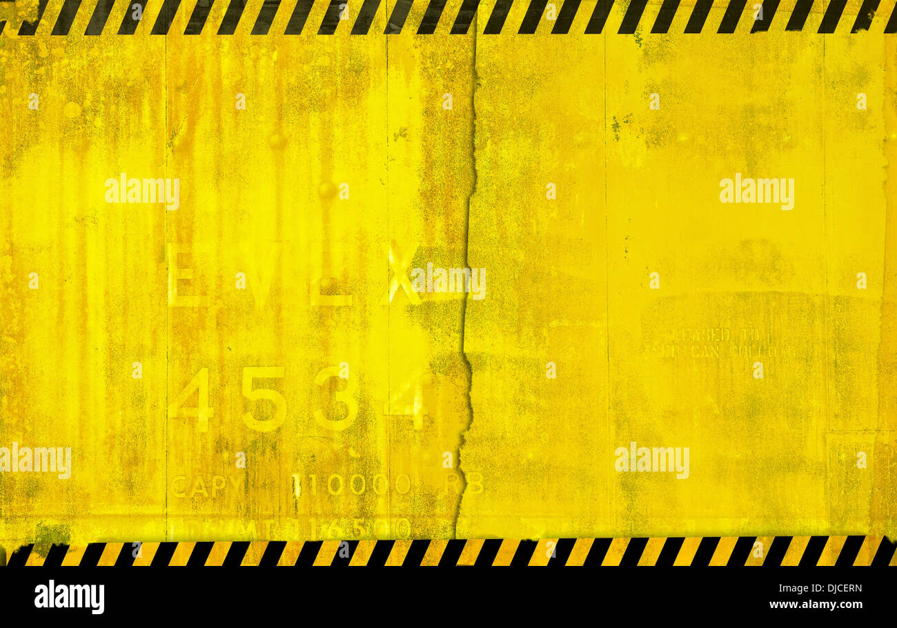 Yellow Construction Background with Construction Tape Stripes. Grunge