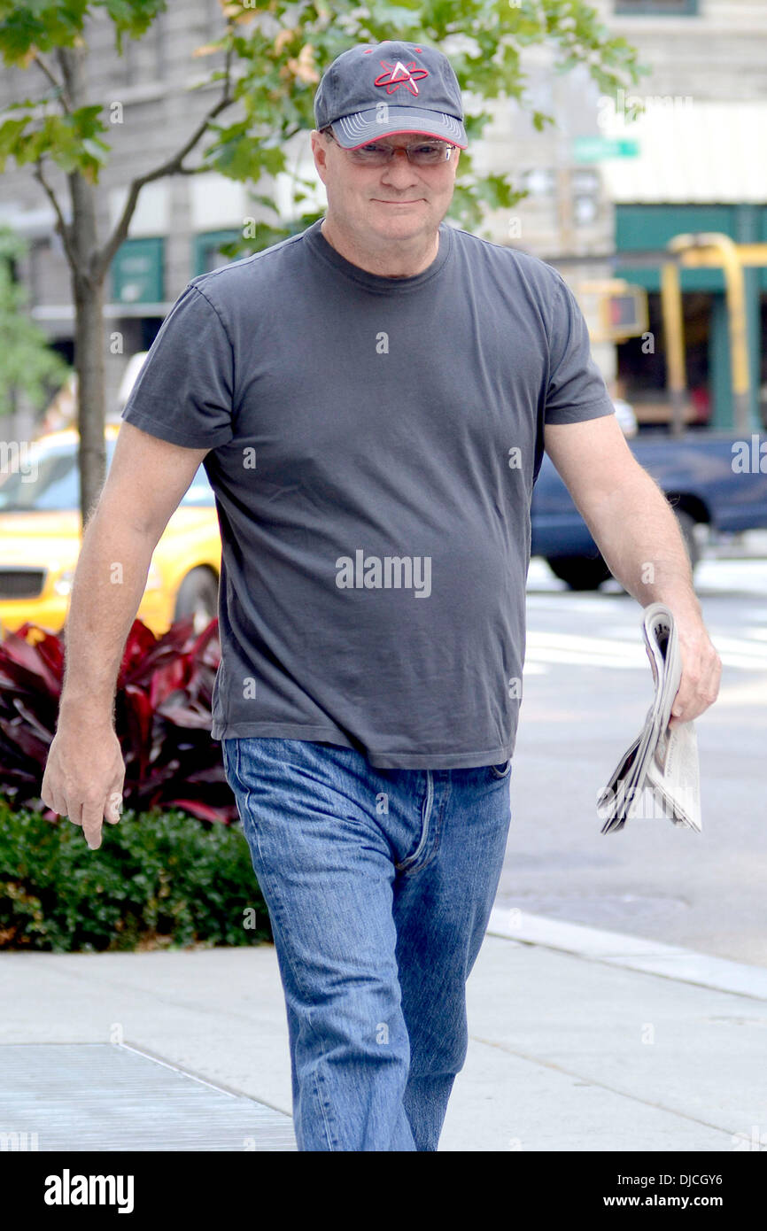Stephen Root actor dressed causally while out and about in Manhattan New York City, USA - 23.08.12 Stock Photo