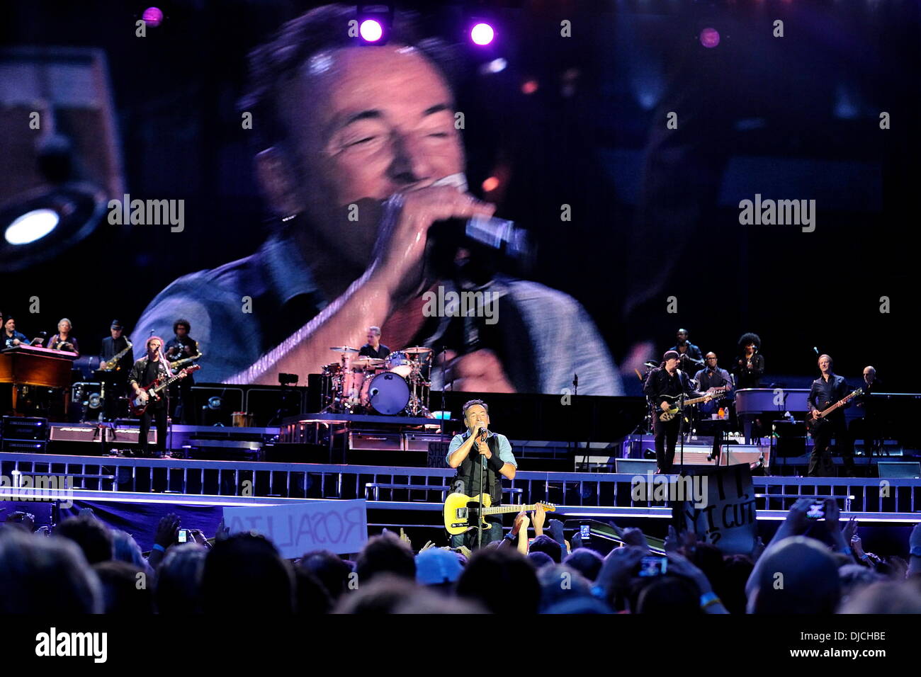 Bruce Springsteen and The E Street Band perform live at the Roger Centre during his 'Wrecking