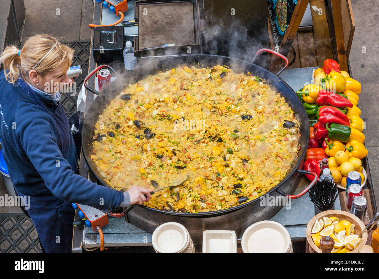 England, London, Covent Garden, Giant Paella Stock Photo Alamy
