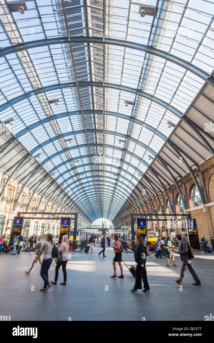 England, London, Kings Cross, Kings Cross Station, Platforms Stock