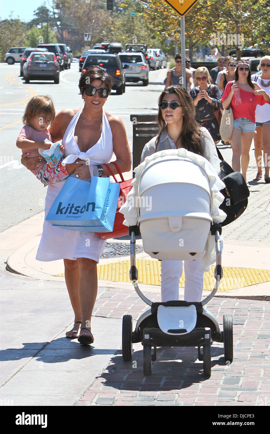 Kourtney Kardashian, Mason Disick, Penelope Scotland Disick and Kris