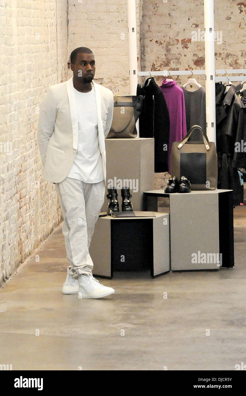 Kanye shopping for clothes