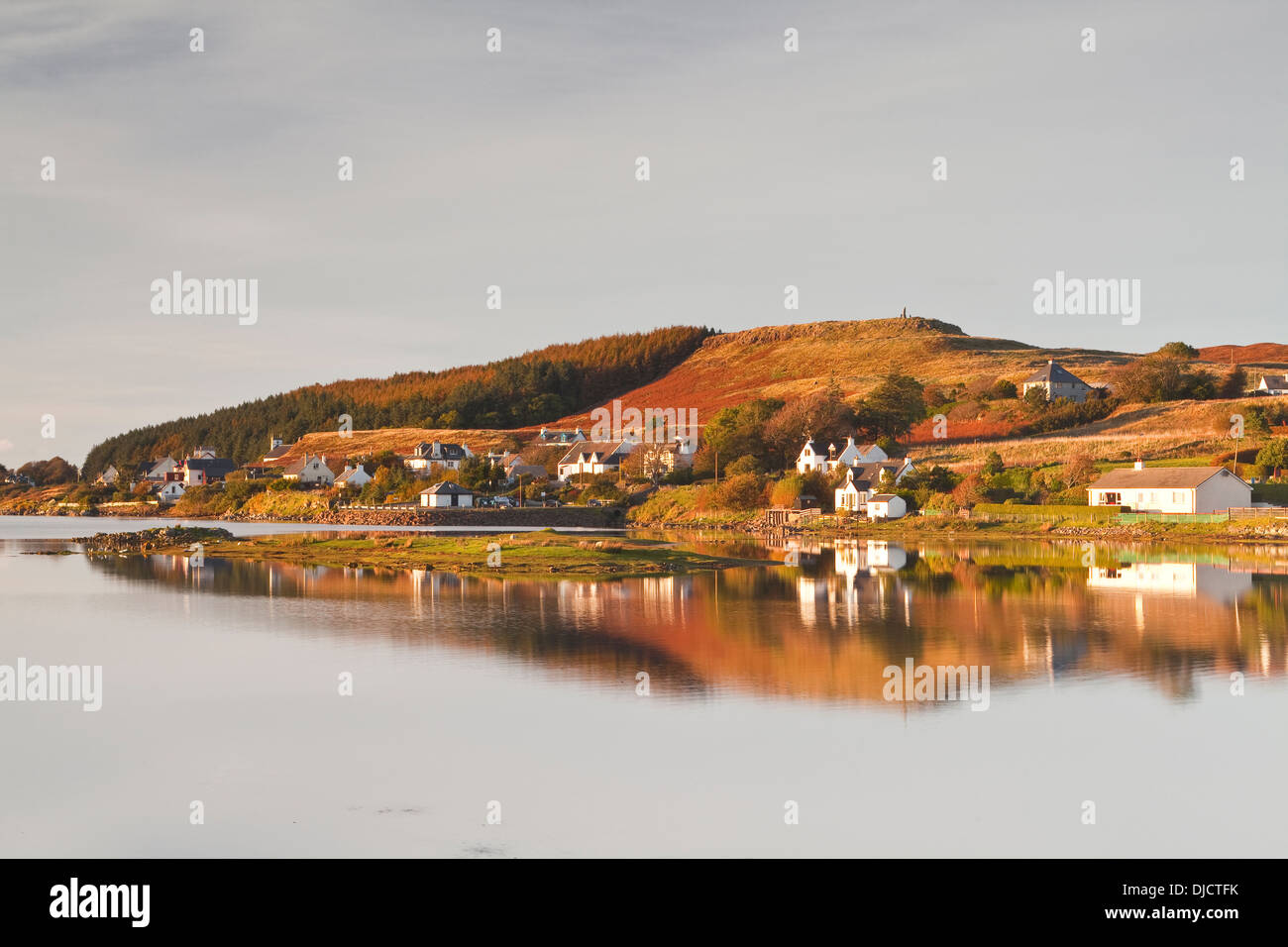 The small village of Dunvegan in the northwest of the Isle of Skye