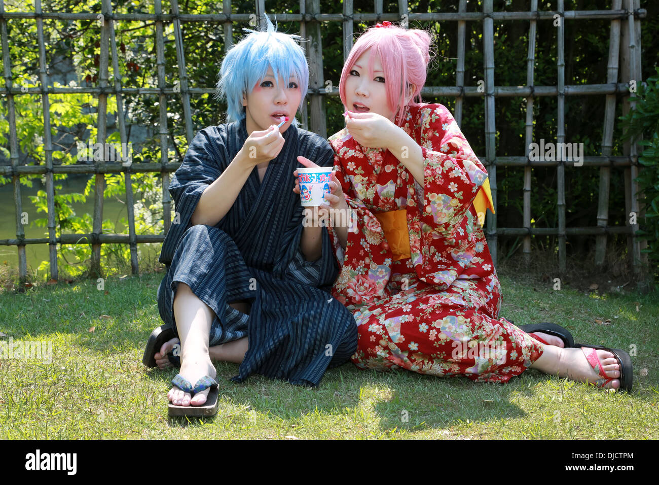 Young japanese girls cosplayer Stock Photo