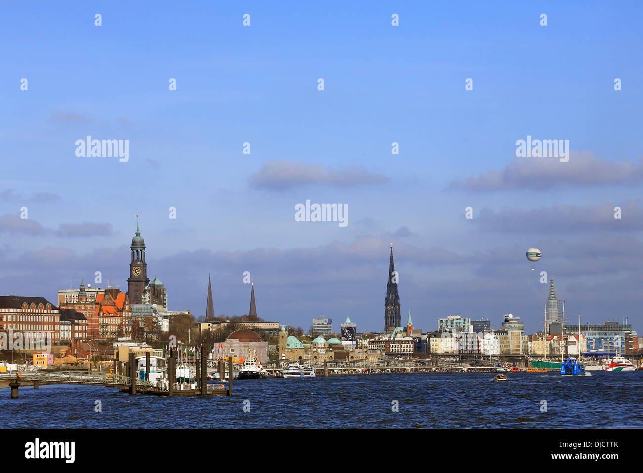 Port of Hamburg, waterfront Stock Photo