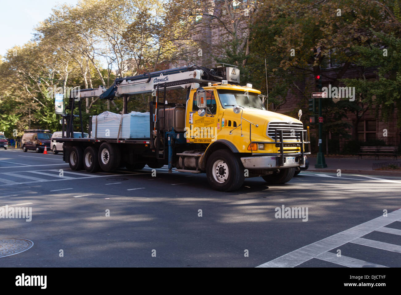 Flatbed truck, Manhattan, New York, City, United States Of America