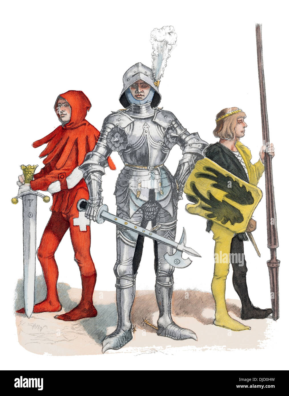 15th Century XV 1400s Swiss Soldiers Stock Photo - Alamy