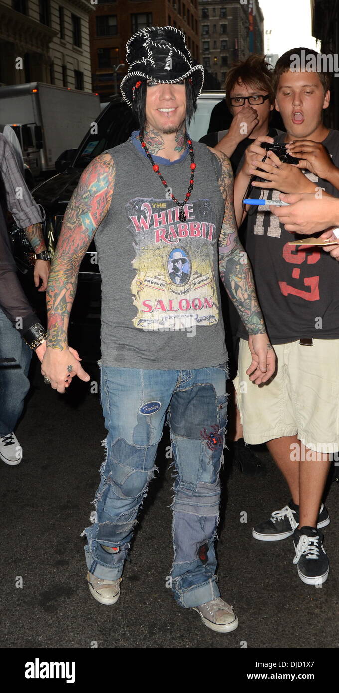 DJ Ashba Celebrities are photographed outside of their hotel in midtown
