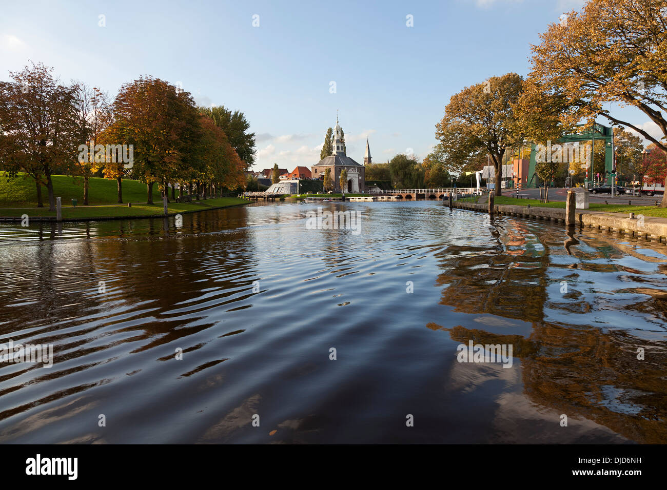 Zijlpoort is a city gate in Leiden, The Netherlands Stock Photo
