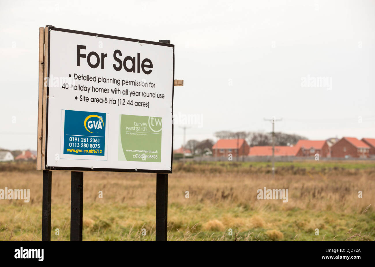 A plot of land on the coast at Beadnell with planning permission for
