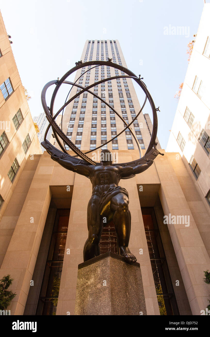 Rockefeller Center Statue of Atlas, Fifth Avenue, Manhattan, New York City, United States of