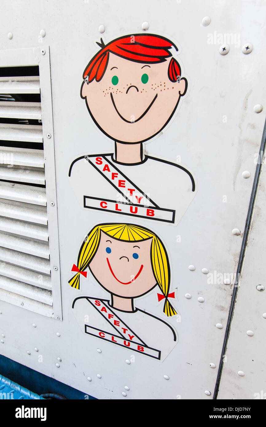 Safety club illustration's on a Ice cream truck, Manhattan, New York
