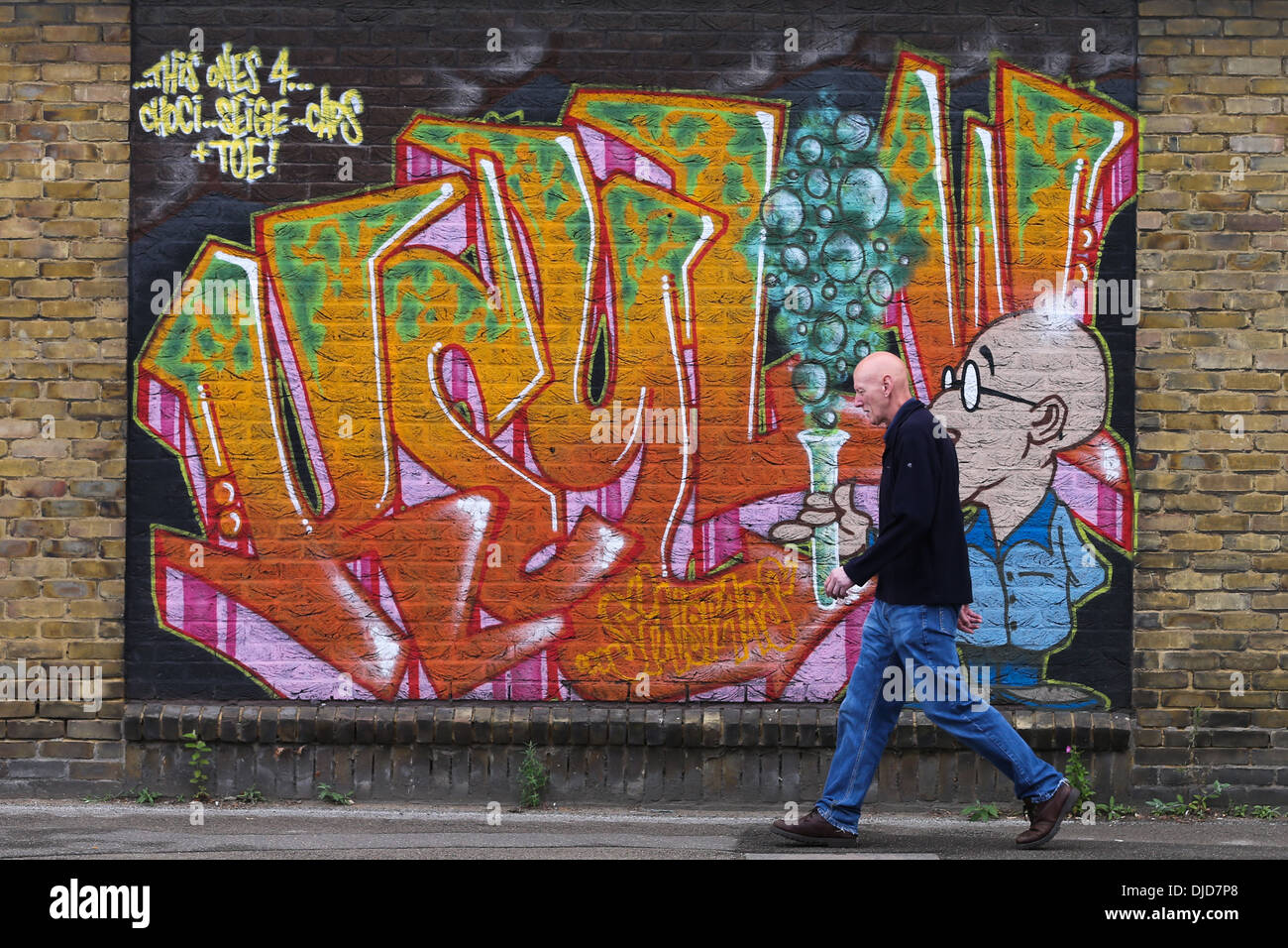 GRAFFITI ON A WALL IN CAMBRIDGE Stock Photo Alamy