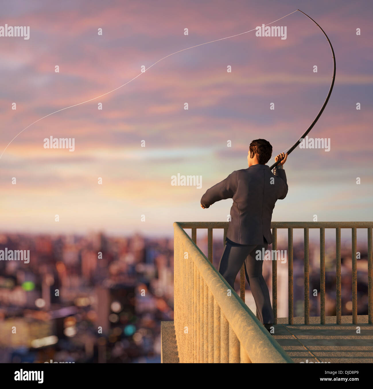 Fishing for Business Stock Photo Alamy