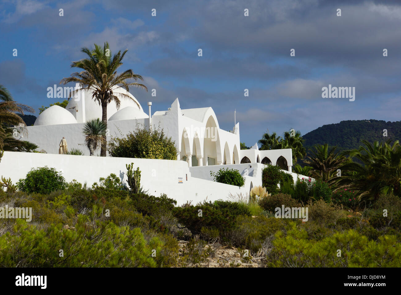 villa in moorish style, cala carbo, ibiza, spain Stock Photo