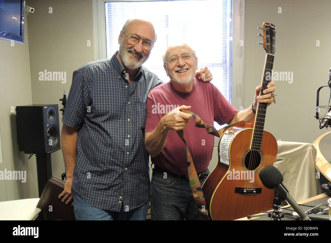 Peter Yarrow and Noel Paul Stookey of Peter, Paul & Mary during an interview at a recording studio New York City, USA - 26.07.12 Stock Photo