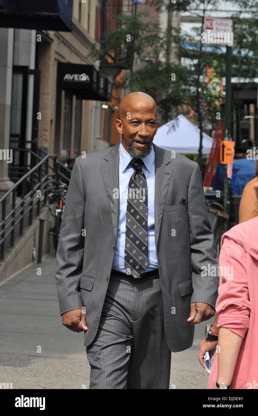 Reg E Cathey seen on the set of Law Order SVU New York City