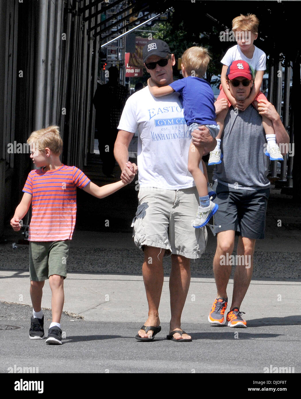 Simon Halls, Matt Bomer and sons Kit, Walker and Henry Matt Bomer and  partner out and